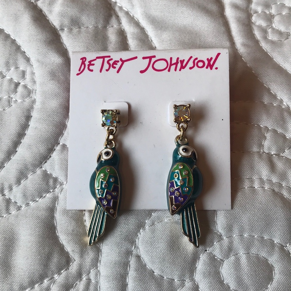 Betsey Johnson Parrot Earrings